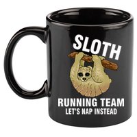Sloth Running Team Let's Nap Instead 11oz C Handle Ceramic Mug