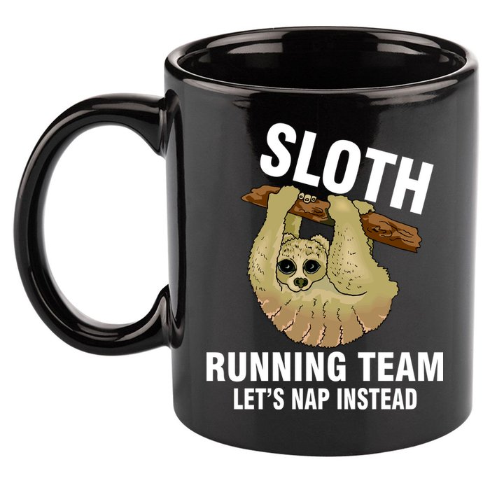 Sloth Running Team Let's Nap Instead 11oz C Handle Ceramic Mug
