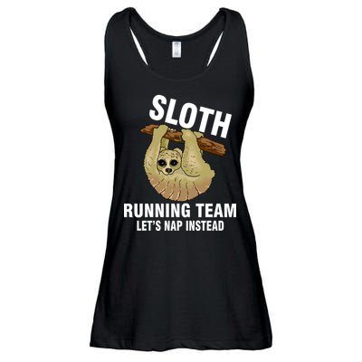 Sloth Running Team Let's Nap Instead Ladies Essential Flowy Tank