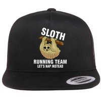 Sloth Running Team Let's Nap Instead Flatbill Hat