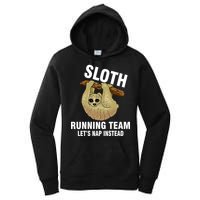 Sloth Running Team Let's Nap Instead Women's Pullover Hoodie