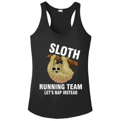 Sloth Running Team Let's Nap Instead Ladies PosiCharge Competitor Racerback Tank