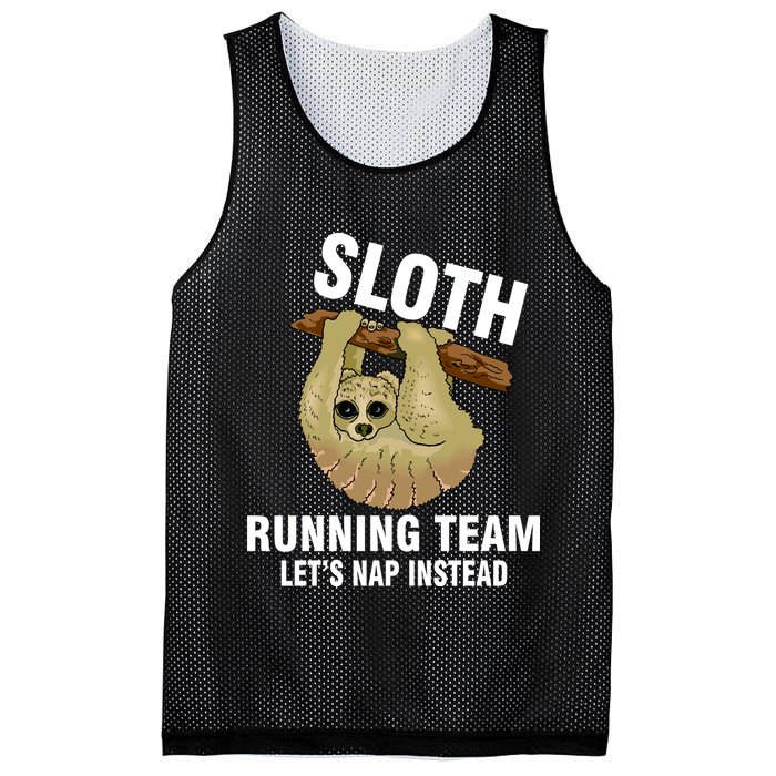 Sloth Running Team Let's Nap Instead Mesh Reversible Basketball Jersey Tank