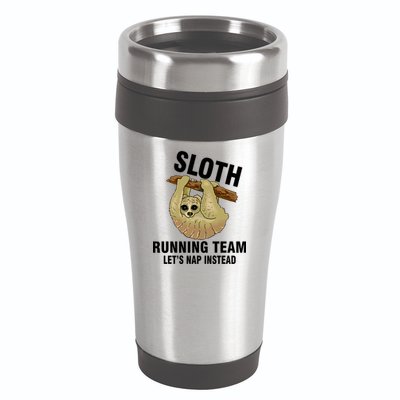 Sloth Running Team Let's Nap Instead 16oz Travel Tumbler