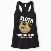 Sloth Running Team Let's Nap Instead Womens Tank Top
