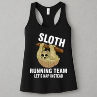 Sloth Running Team Let's Nap Instead Womens Tank Top