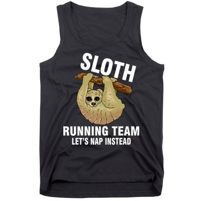 Sloth Running Team Let's Nap Instead Tank Top