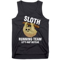 Sloth Running Team Let's Nap Instead Tank Top