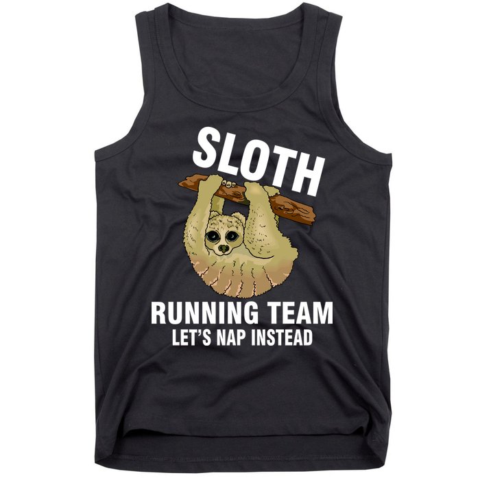 Sloth Running Team Let's Nap Instead Tank Top