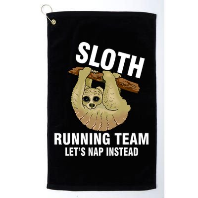 Sloth Running Team Let's Nap Instead Golf Towel