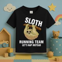 Sloth Running Team Let's Nap Instead Toddler T-Shirt