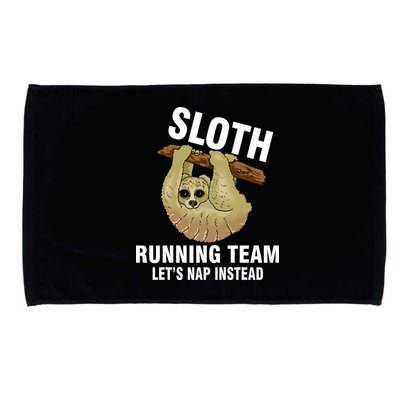 Sloth Running Team Let's Nap Instead Microfiber Hand Towel