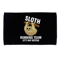 Sloth Running Team Let's Nap Instead Microfiber Hand Towel