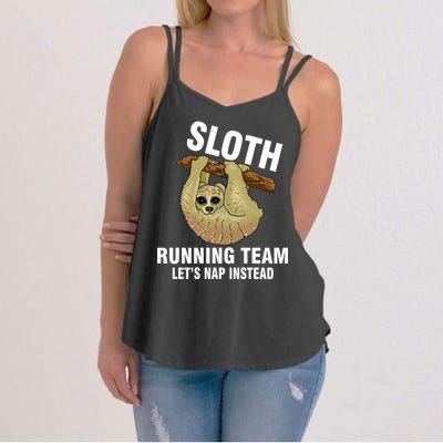 Sloth Running Team Let's Nap Instead Women's Strappy Tank