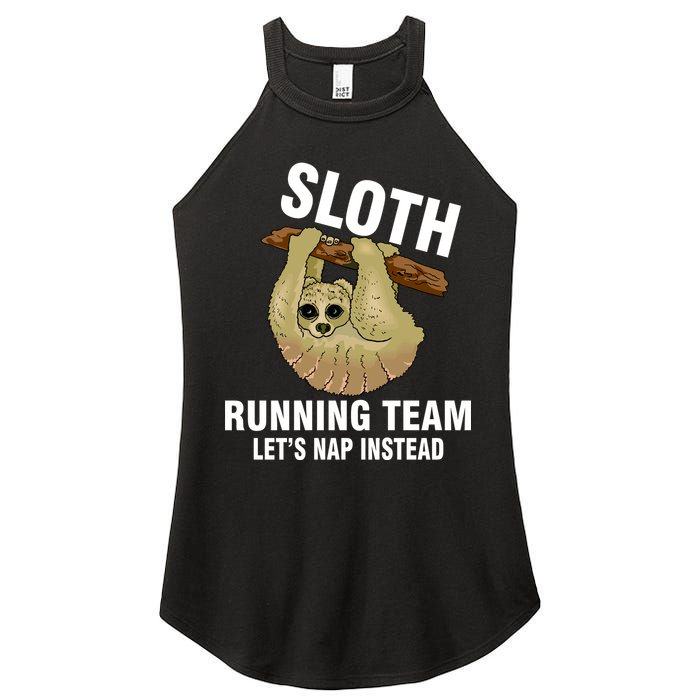 Sloth Running Team Let's Nap Instead Women's Perfect Tri Rocker Tank