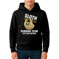 Sloth Running Team Let's Nap Instead Kids Hoodie