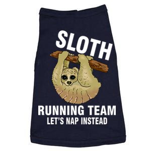 Sloth Running Team Let's Nap Instead Doggie Tank