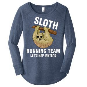 Sloth Running Team Let's Nap Instead Women's Perfect Tri Tunic Long Sleeve Shirt