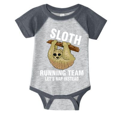 Sloth Running Team Let's Nap Instead Infant Baby Jersey Bodysuit