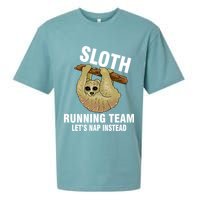 Sloth Running Team Let's Nap Instead Sueded Cloud Jersey T-Shirt