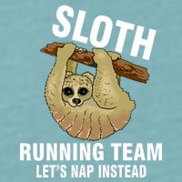 Sloth Running Team Let's Nap Instead Sueded Cloud Jersey T-Shirt
