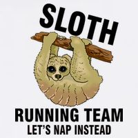 Sloth Running Team Let's Nap Instead Garment-Dyed Sweatshirt
