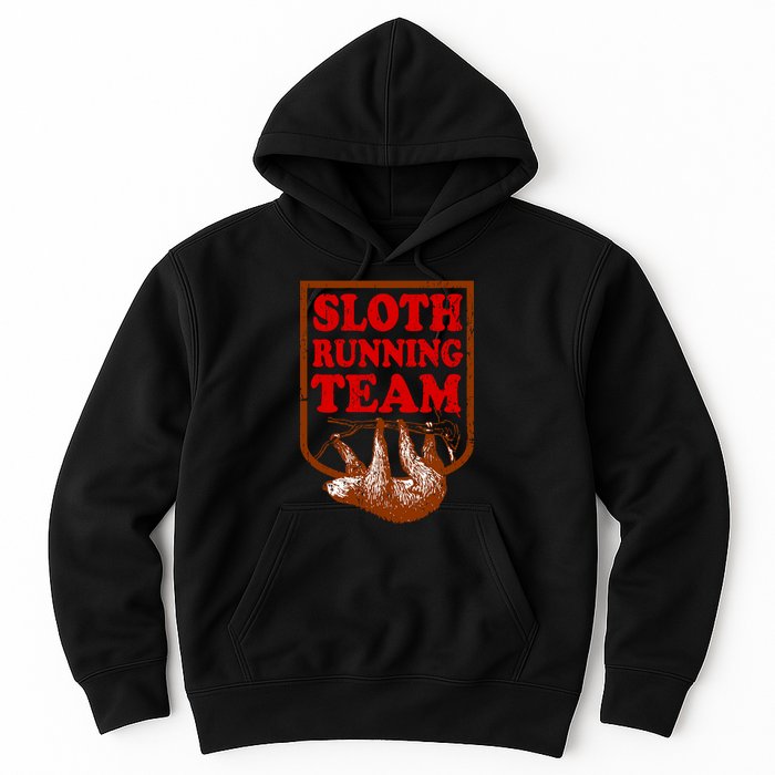 Sloth Running Team Vintage Hoodie