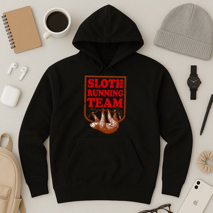 Sloth Running Team Vintage Hoodie