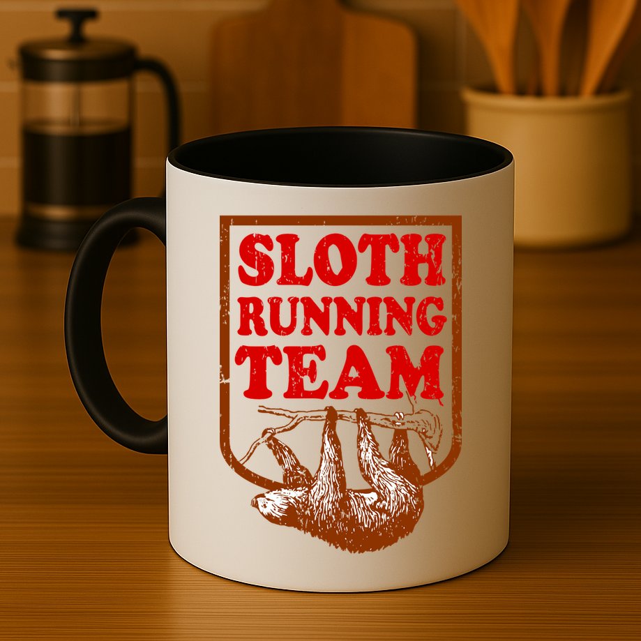 Sloth Running Team Vintage Mug