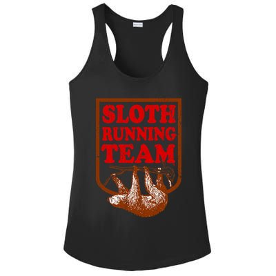 Sloth Running Team Vintage Ladies PosiCharge Competitor Racerback Tank