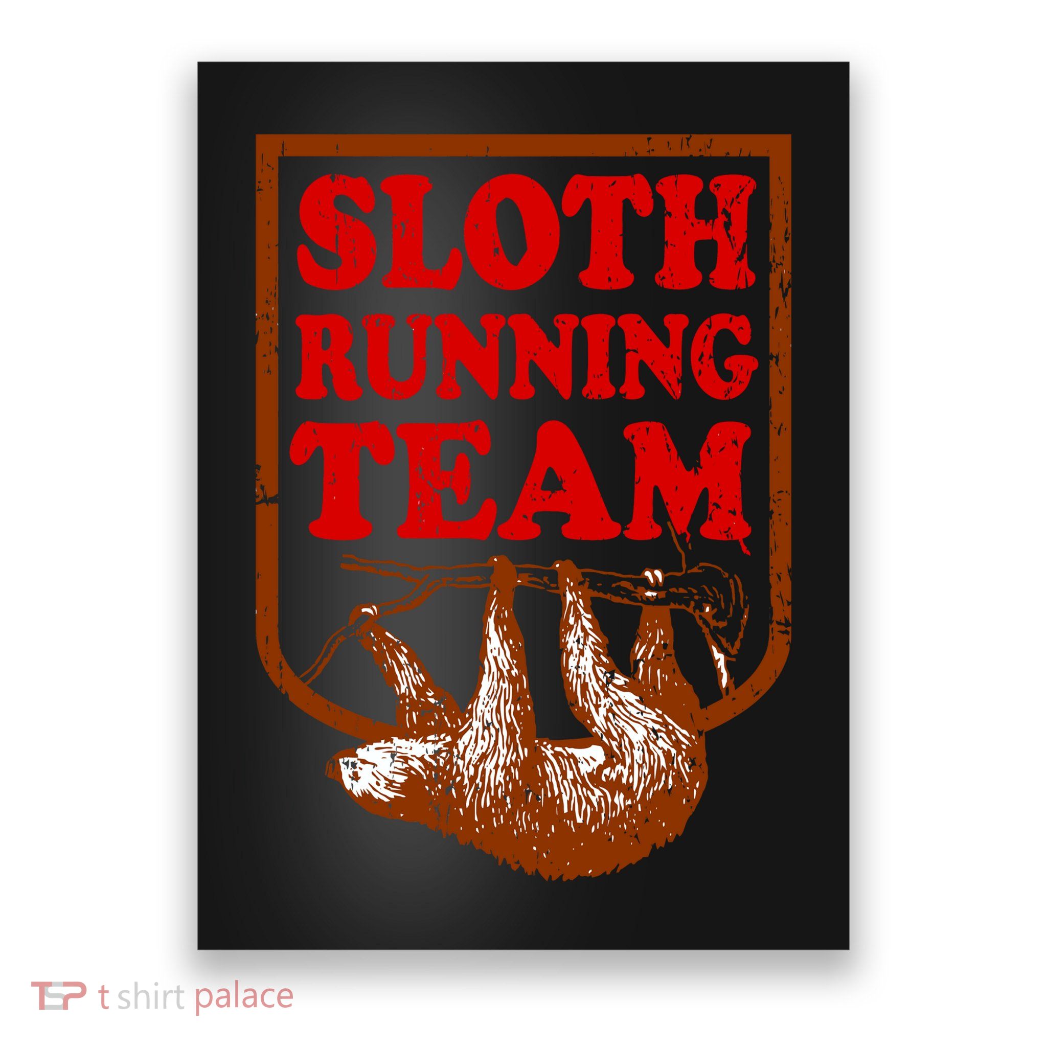 Sloth Running Team Vintage Poster