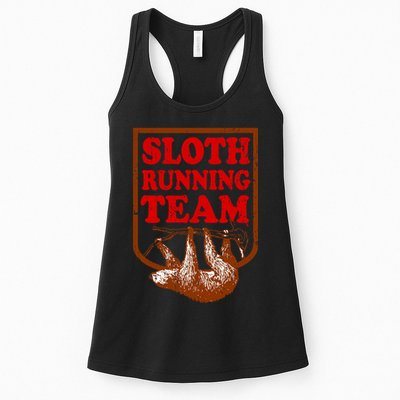 Sloth Running Team Vintage Womens Tank Top