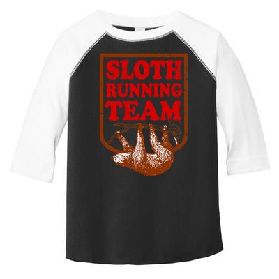 Sloth Running Team Vintage Toddler Fine Jersey T-Shirt
