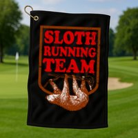 Sloth Running Team Vintage Golf Towel