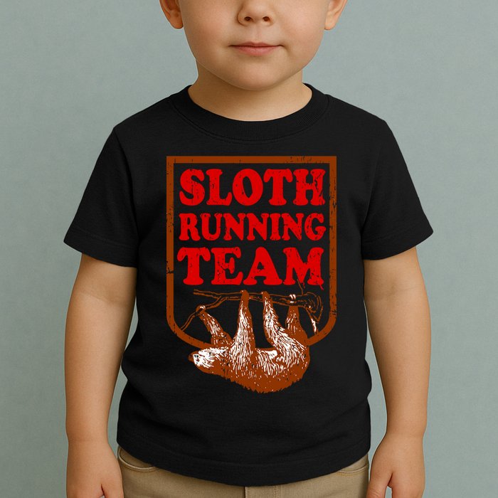 Sloth Running Team Vintage Toddler T-Shirt