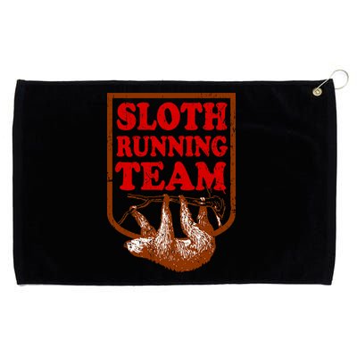 Sloth Running Team Vintage Grommeted Golf Towel