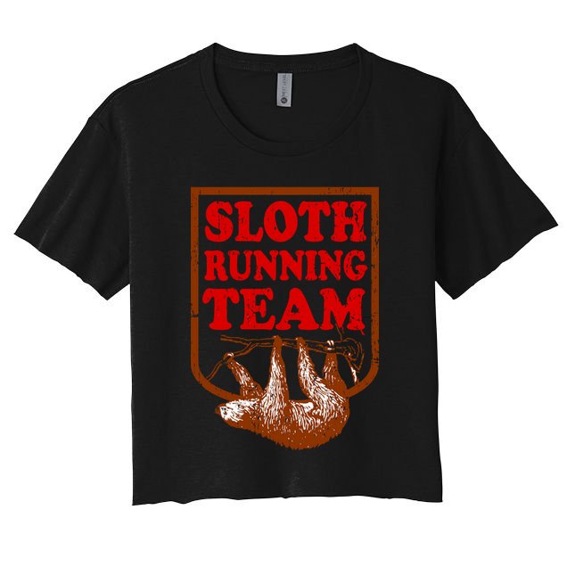 Sloth Running Team Vintage Crop Top