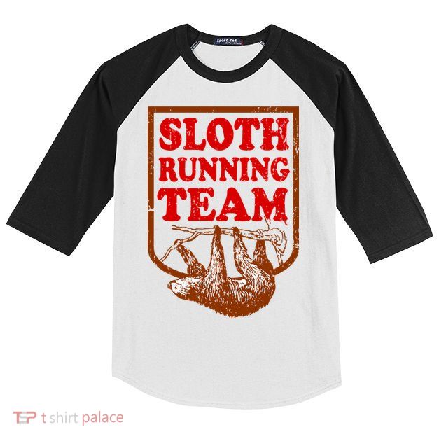 Sloth Running Team Vintage Kids Colorblock Raglan Jersey