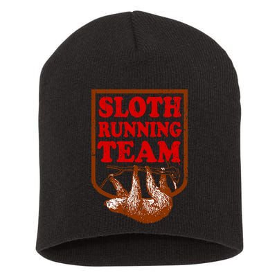 Sloth Running Team Vintage Short Acrylic Beanie