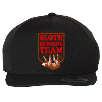 Sloth Running Team Vintage Wool Snapback Cap
