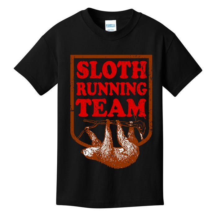 Sloth Running Team Vintage Kids T-Shirt
