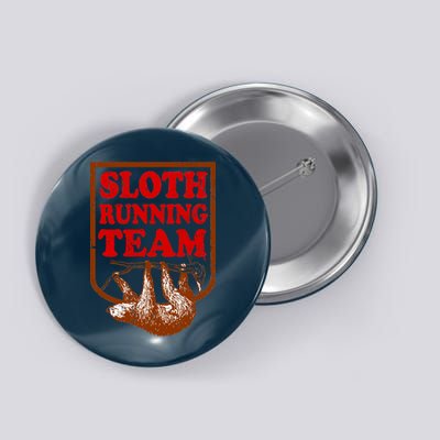 Sloth Running Team Vintage Button