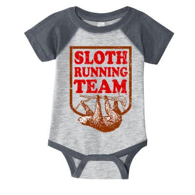 Sloth Running Team Vintage Infant Baby Jersey Bodysuit