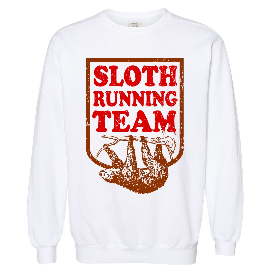Sloth Running Team Vintage Garment-Dyed Sweatshirt