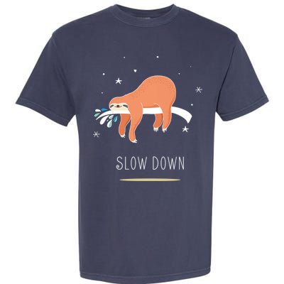 Sloth Slow Down Garment-Dyed Heavyweight T-Shirt