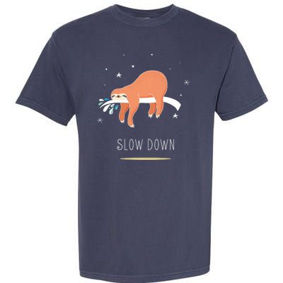 Sloth Slow Down Garment-Dyed Heavyweight T-Shirt