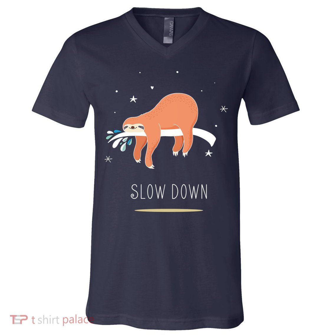 Sloth Slow Down V-Neck T-Shirt