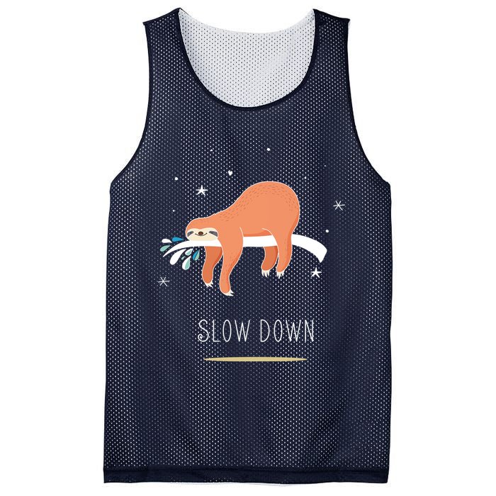 Sloth Slow Down Mesh Reversible Basketball Jersey Tank