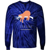 Sloth Slow Down Tie-Dye Long Sleeve Shirt