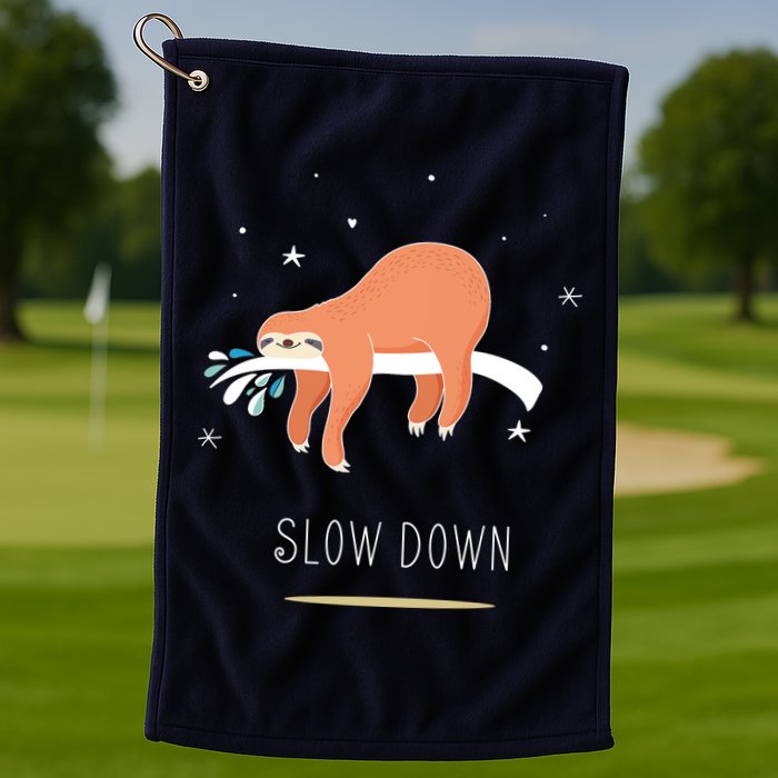 Sloth Slow Down Golf Towel